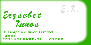 erzsebet kunos business card