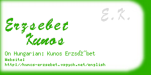 erzsebet kunos business card